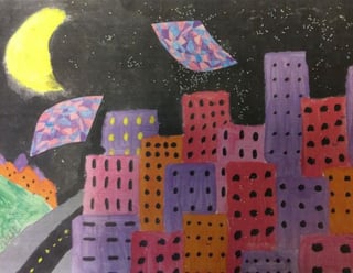 Childs artwork at City Academy Whitehawk