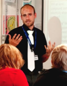 teacher in front of a class